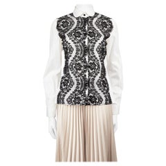 Dolce 
Gabbana White Lace Panelled Shirt Size S