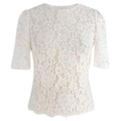 Dolce & Gabbana White Lace Top