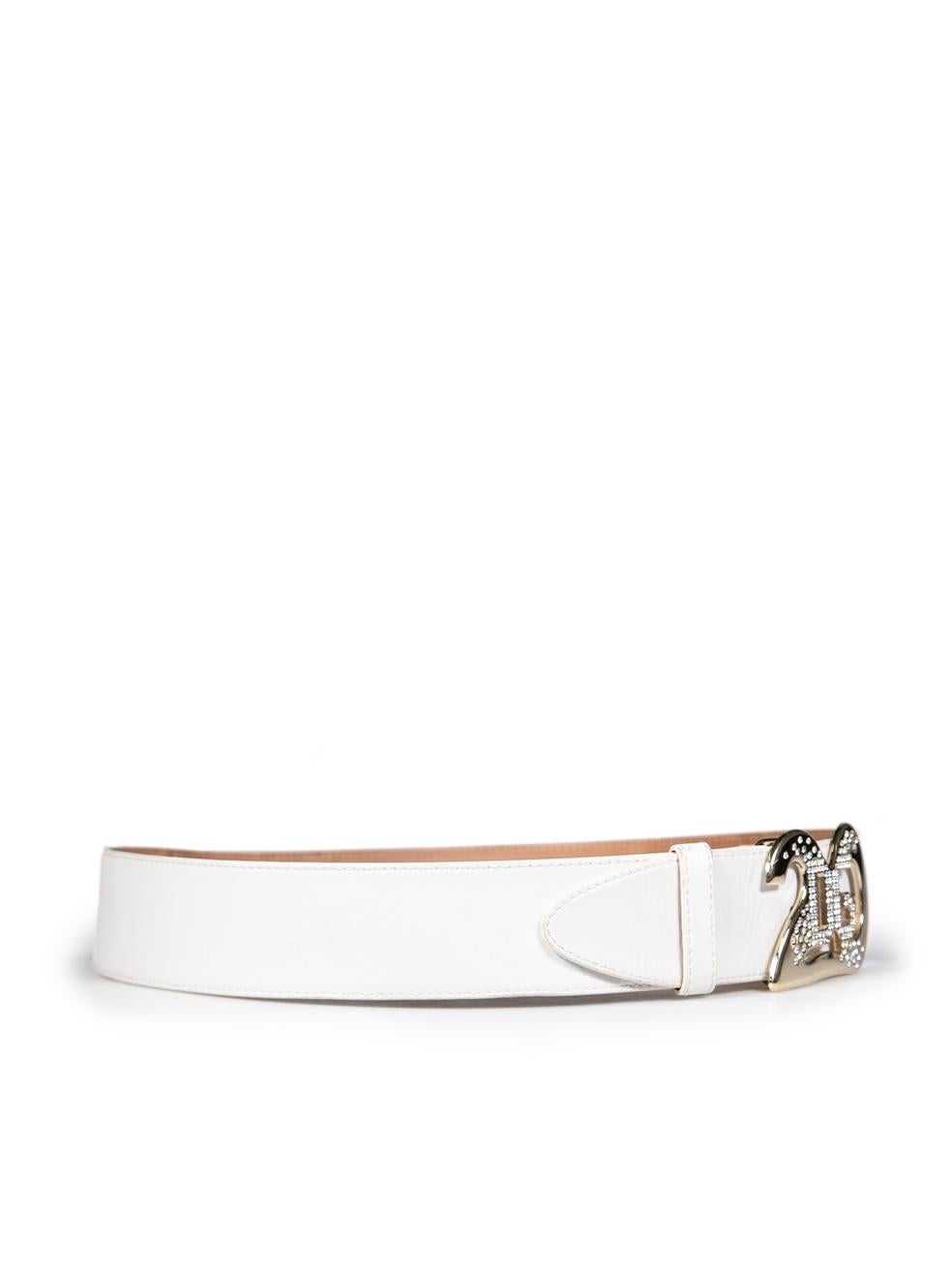 CONDITION is Good. General wear to belt is evident. Moderate signs of wear with discolouration on the interior leather and exterior, including abrasion on the buckle and a missing crystals on this used Dolce & Gabbana designer resale