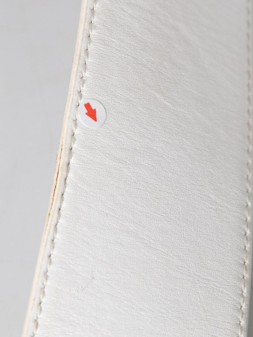 Dolce & Gabbana White Leather 20 DG Belt 4