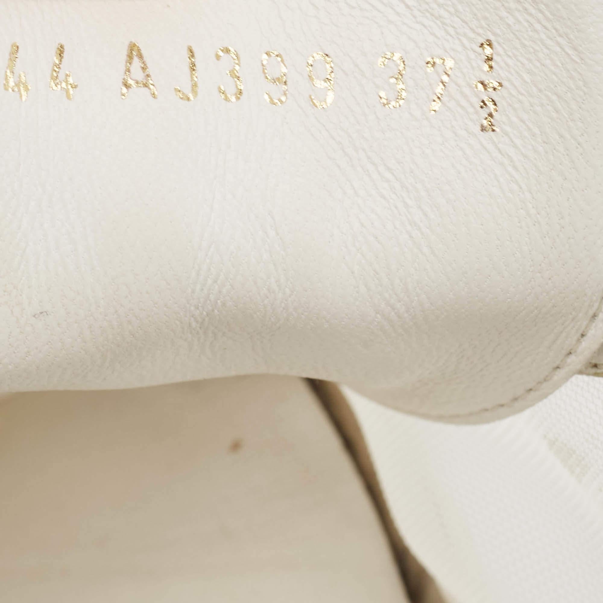 Dolce & Gabbana Weiße Low Top-Sneakers aus Leder und Mesh in Weiß, Größe 37,5 im Angebot 4