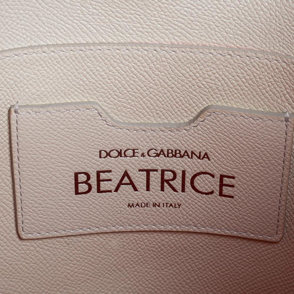 Dolce & Gabbana White Leather Beatrice Tote 2