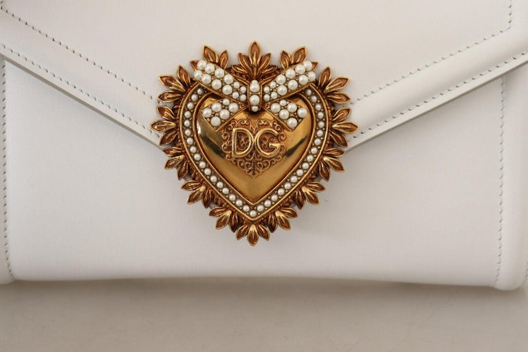Dolce & Gabbana White Silicone Devotion Heart Cover Hand Bag Airpod Case