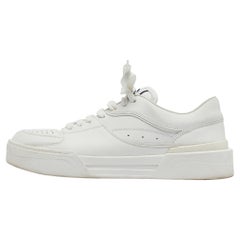 Dolce 
Gabbana White Leather Low Top Sneakers Size 42.5