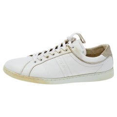 Dolce & Gabbana White Leather Low Top Sneakers Size 43