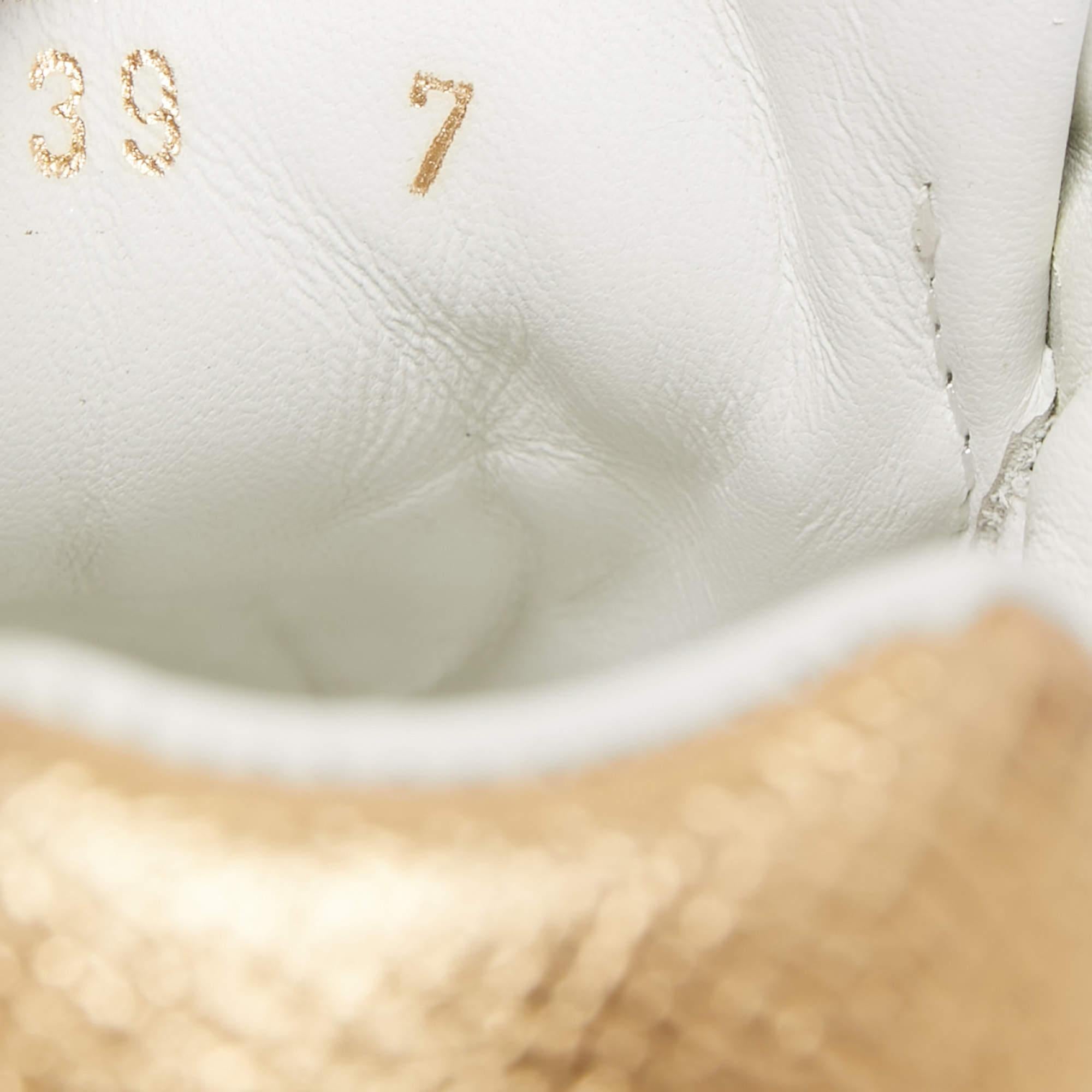 Dolce & Gabbana White Leather Portofino Graffiti Heart Applique Low Top Sneakers 5