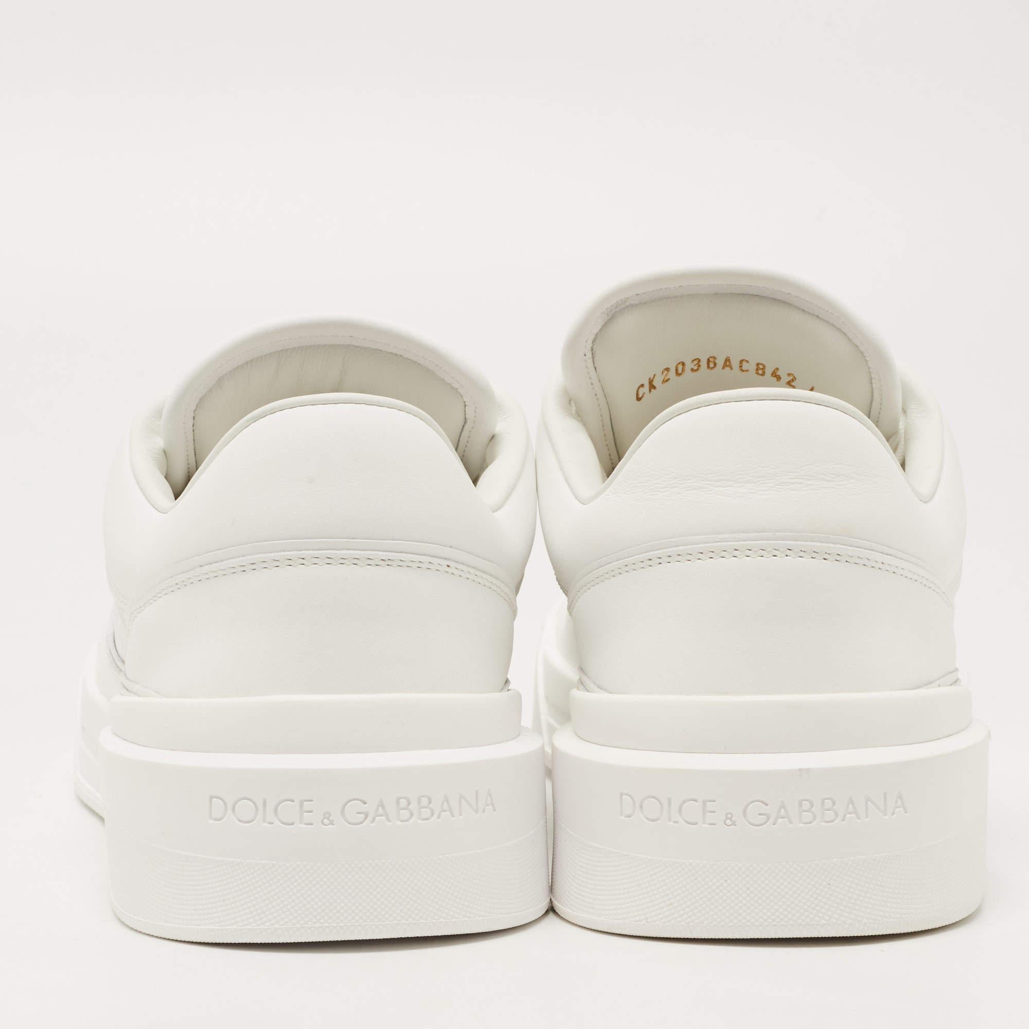 Women's Dolce & Gabbana White Leather Roma Sneakers Size 41