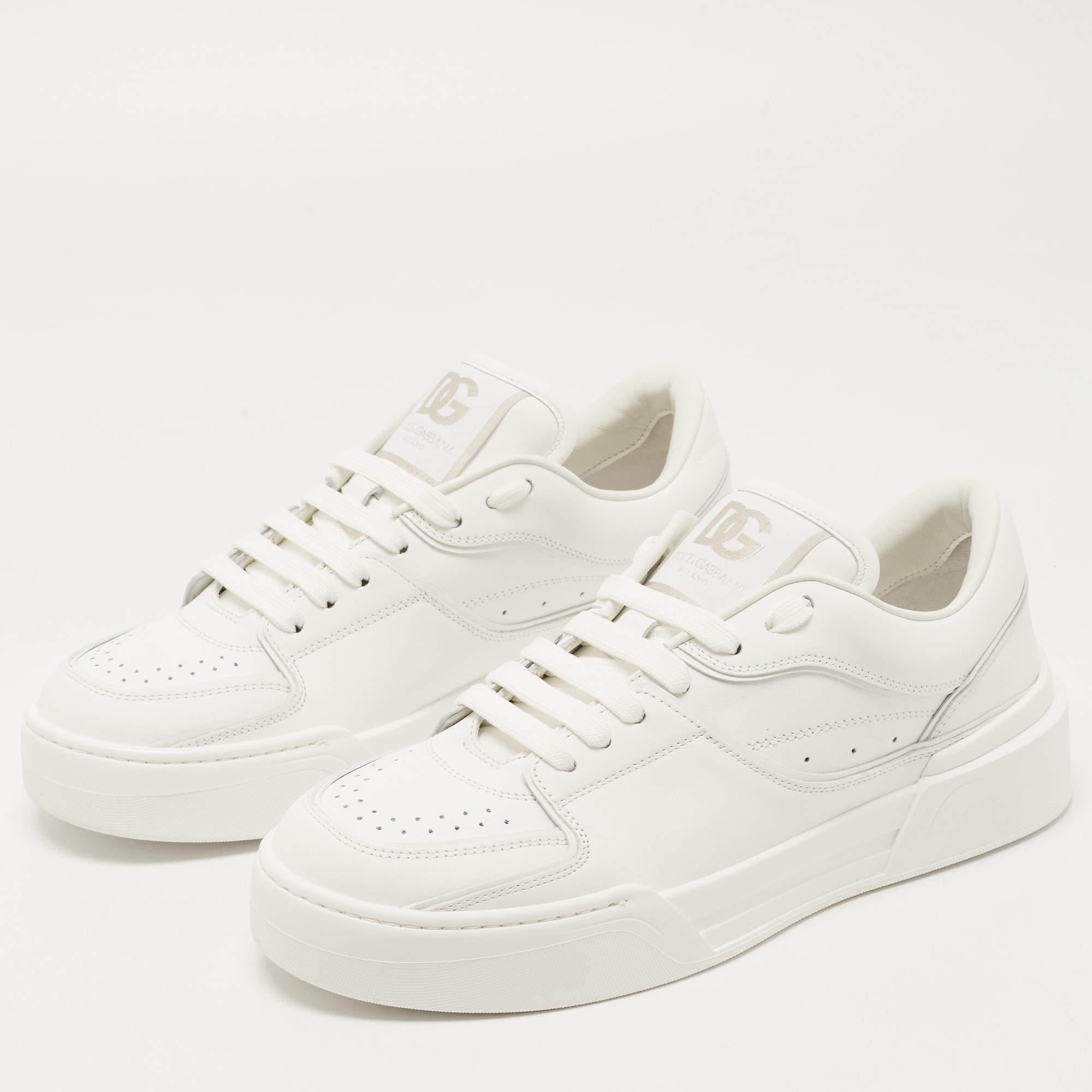 Dolce & Gabbana White Leather Roma Sneakers Size 41 1