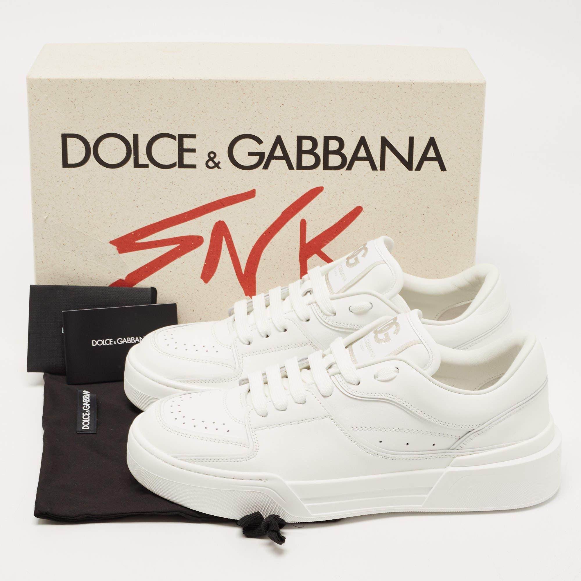 Dolce & Gabbana White Leather Roma Sneakers Size 41 5