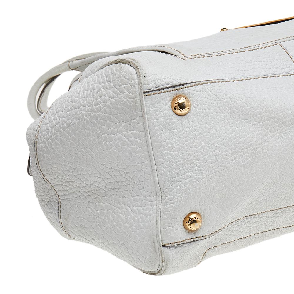 Dolce & Gabbana Umhängetasche aus weißem Leder 2