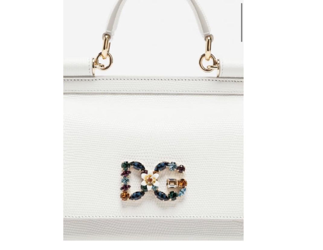 dolce and gabbana white handbag