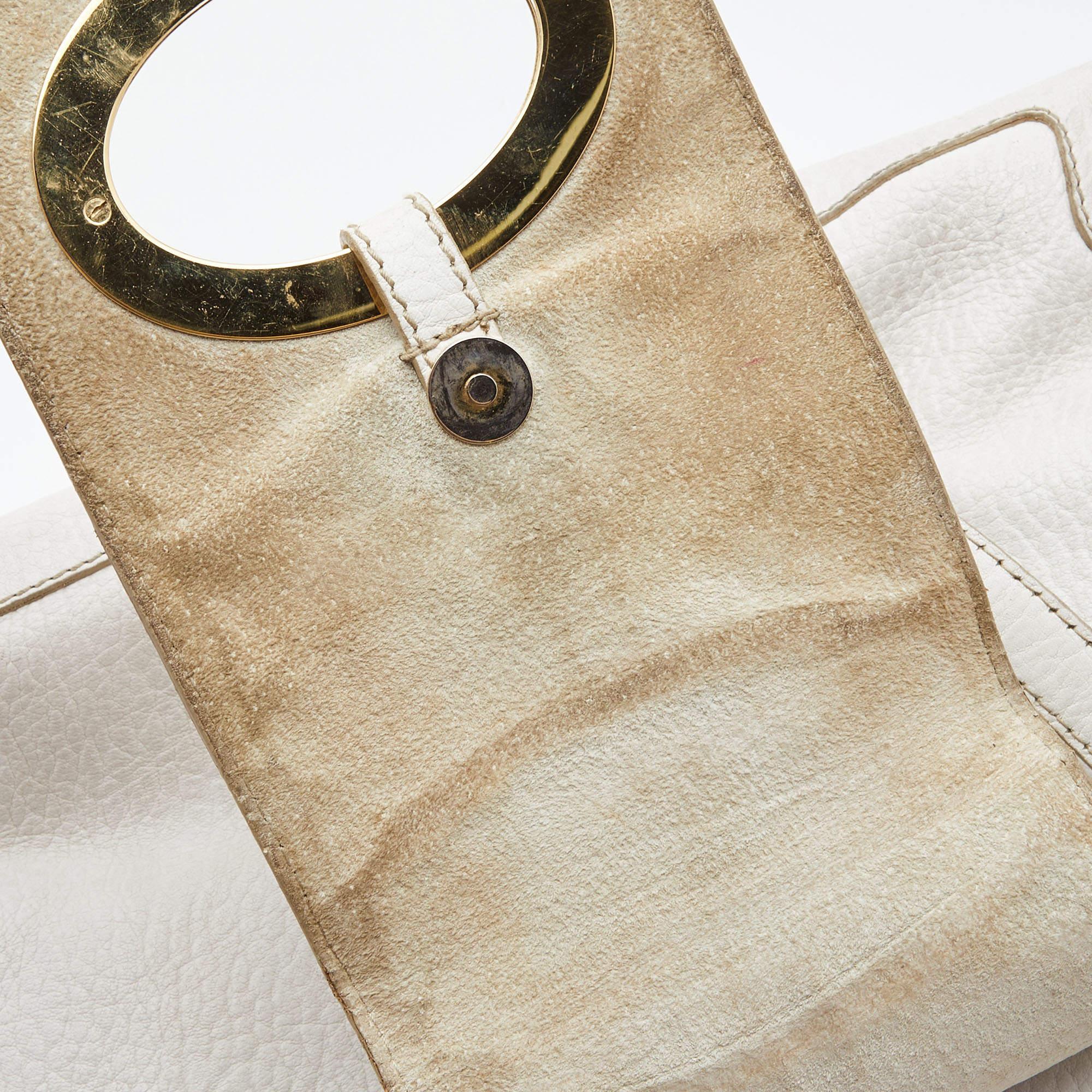 Dolce & Gabbana White Leather Zip Tote For Sale 3