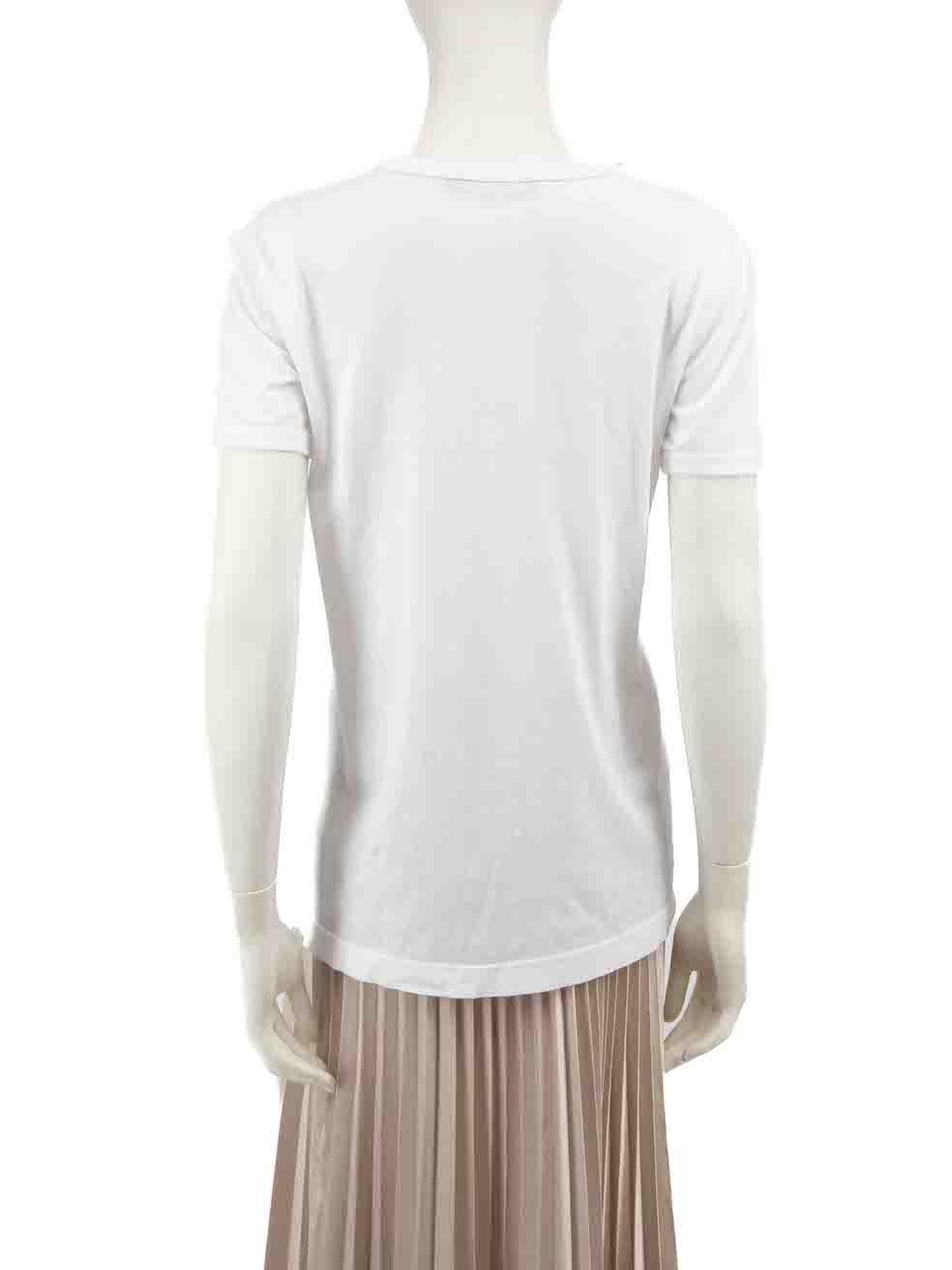 T-shirt imprimé logo blanc Dolce & Gabbana, taille XS Bon état - En vente à London, GB
