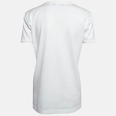 Dolce & Gabbana White Logo Print Cotton Jersey T-Shirt S