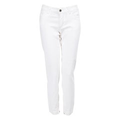 Dolce & Gabbana White Mid Rise Skinny Jeans Size L
