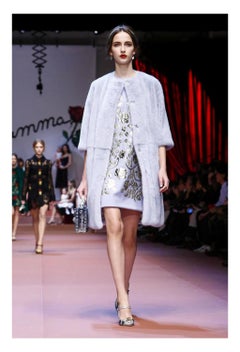 Dolce & Gabbana White Mink Coat 2015