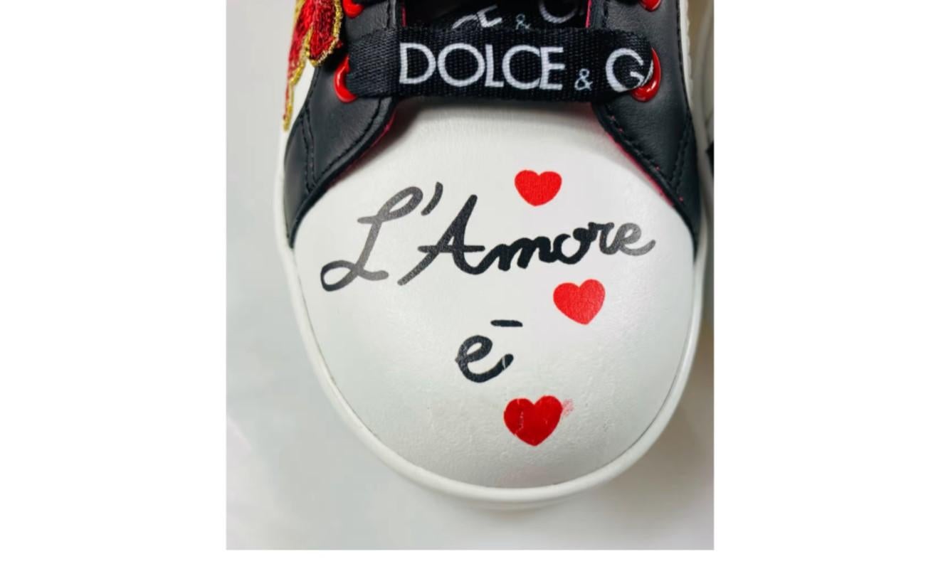 Dolce & Gabbana White Portofino Amore e Belezza Trainers Sneakers Sport Shoes 1
