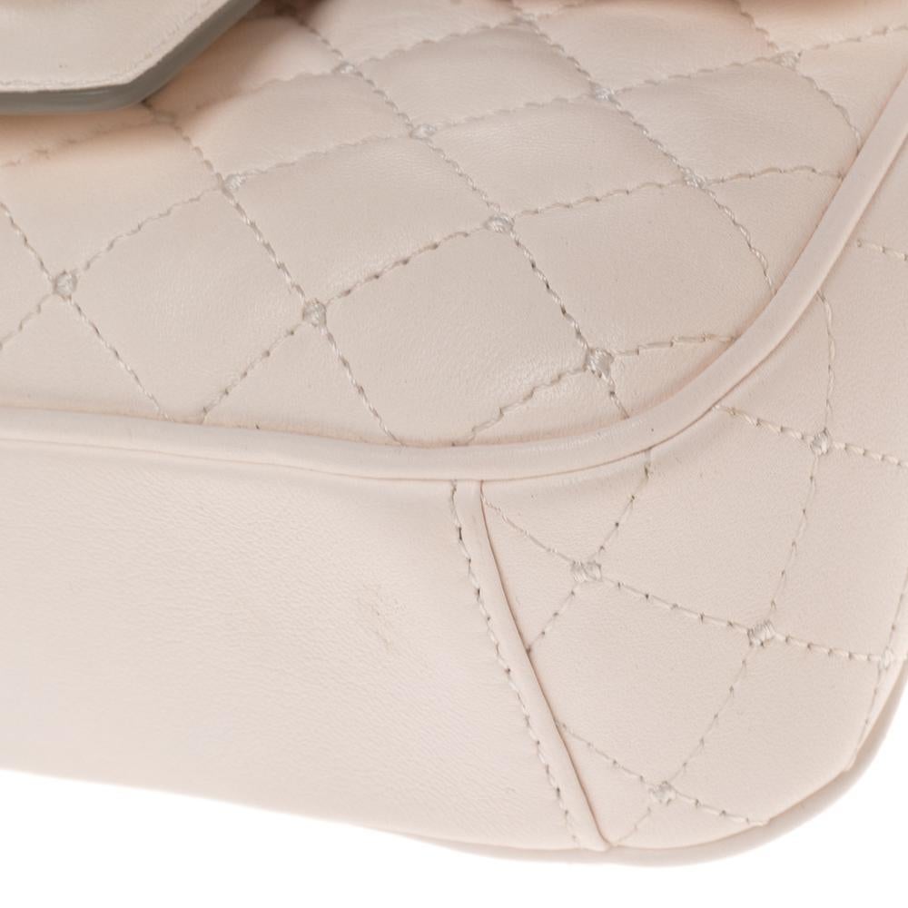 Dolce & Gabbana White Quilted Leather Millennials Shoulder Bag 4