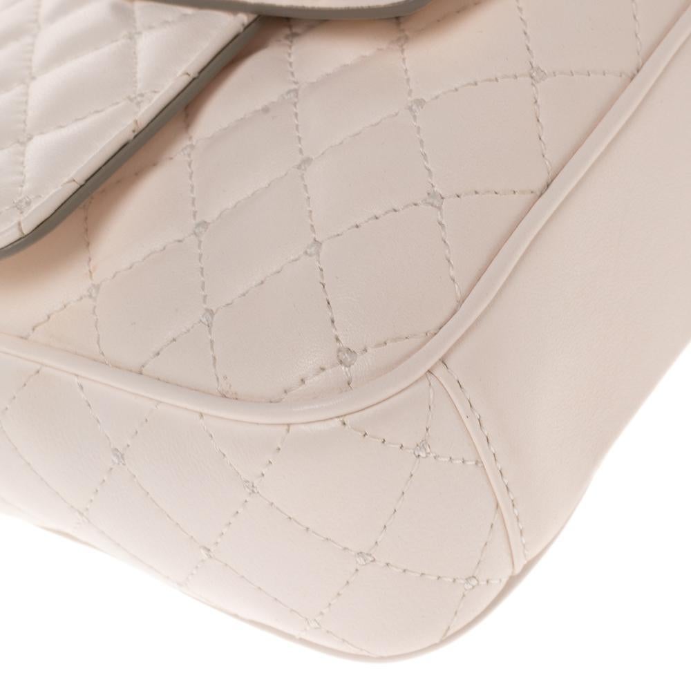 Dolce & Gabbana White Quilted Leather Millennials Shoulder Bag 3