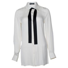 Dolce & Gabbana, white shirt with black bow