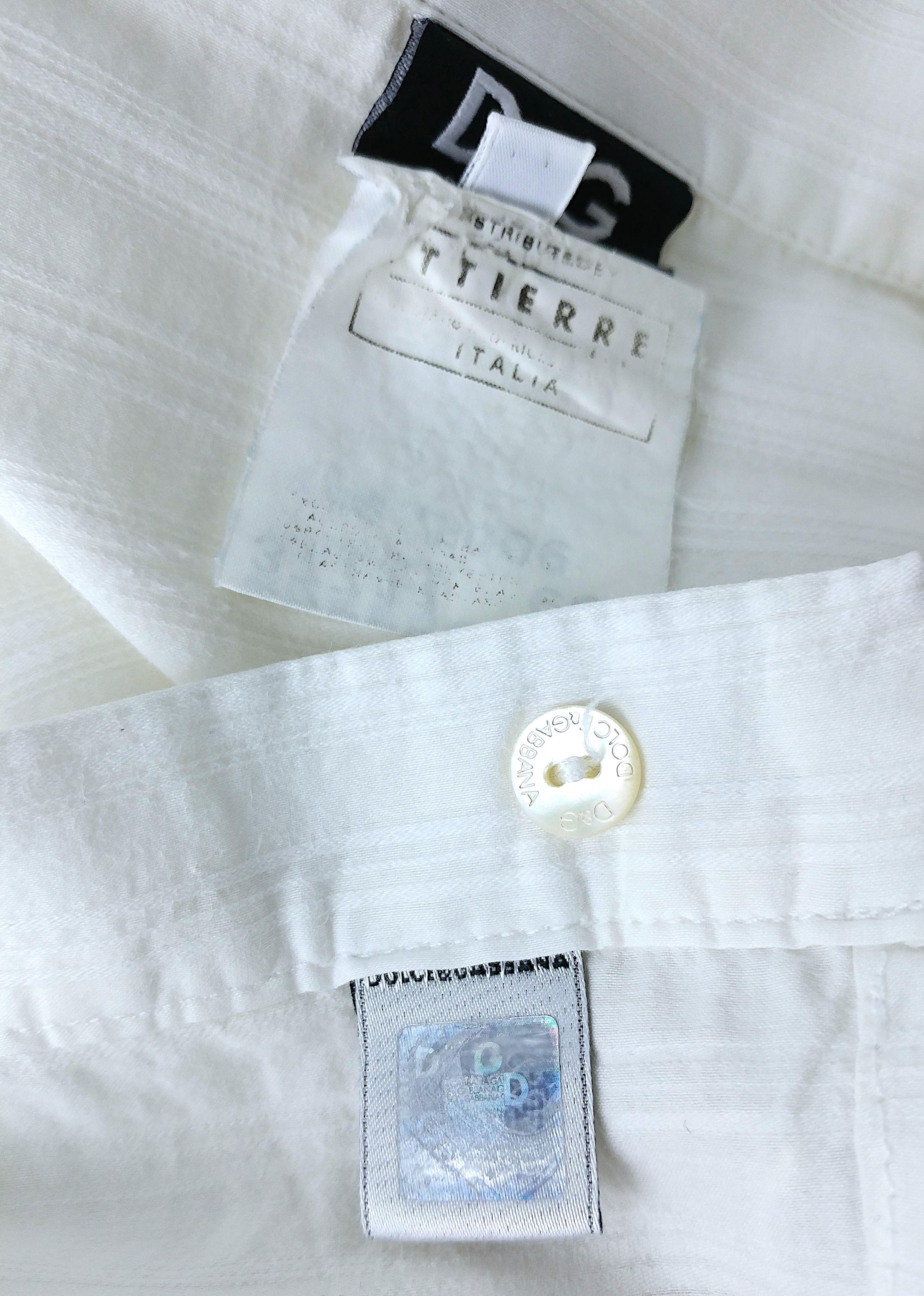 DOLCE & GABBANA – White Shirt with Long Sleeves from the SS 2006 Collection 4