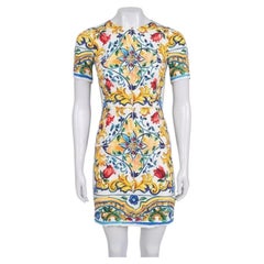 Robe florale en soie blanche Dolce & Gabbana IT40/S