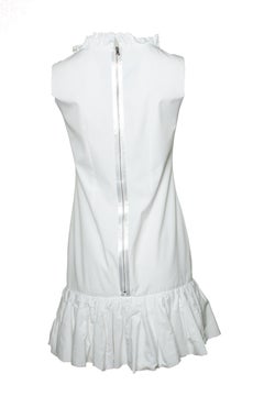 Dolce & Gabbana, White sleeveless ruffle dress