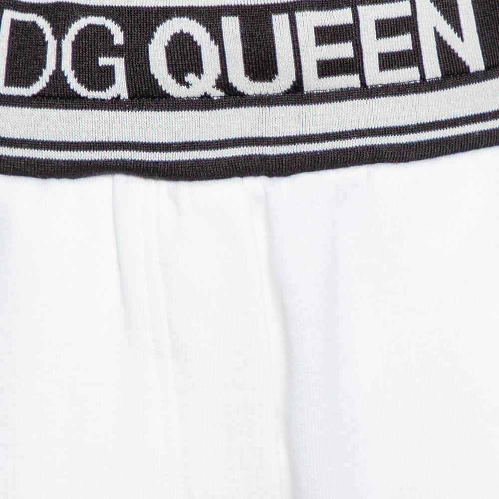 Women's Dolce & Gabbana White Stretch Jersey Logo Bands Track Pants IT 38