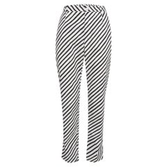 Dolce & Gabbana White Striped Cotton Trousers XL