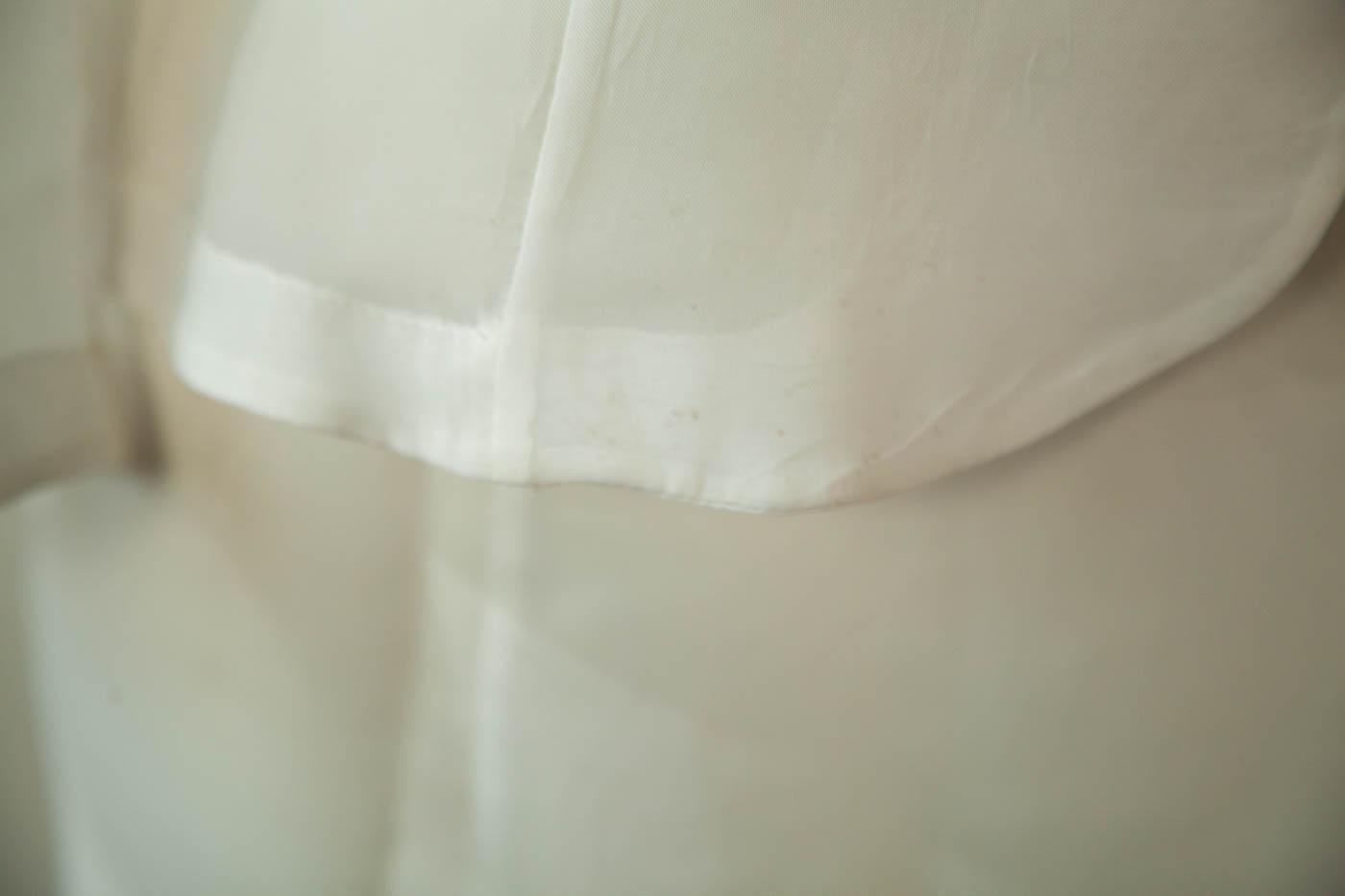 Dolce & Gabbana Translucent Organza Silk White Suit Ensemble  For Sale 1