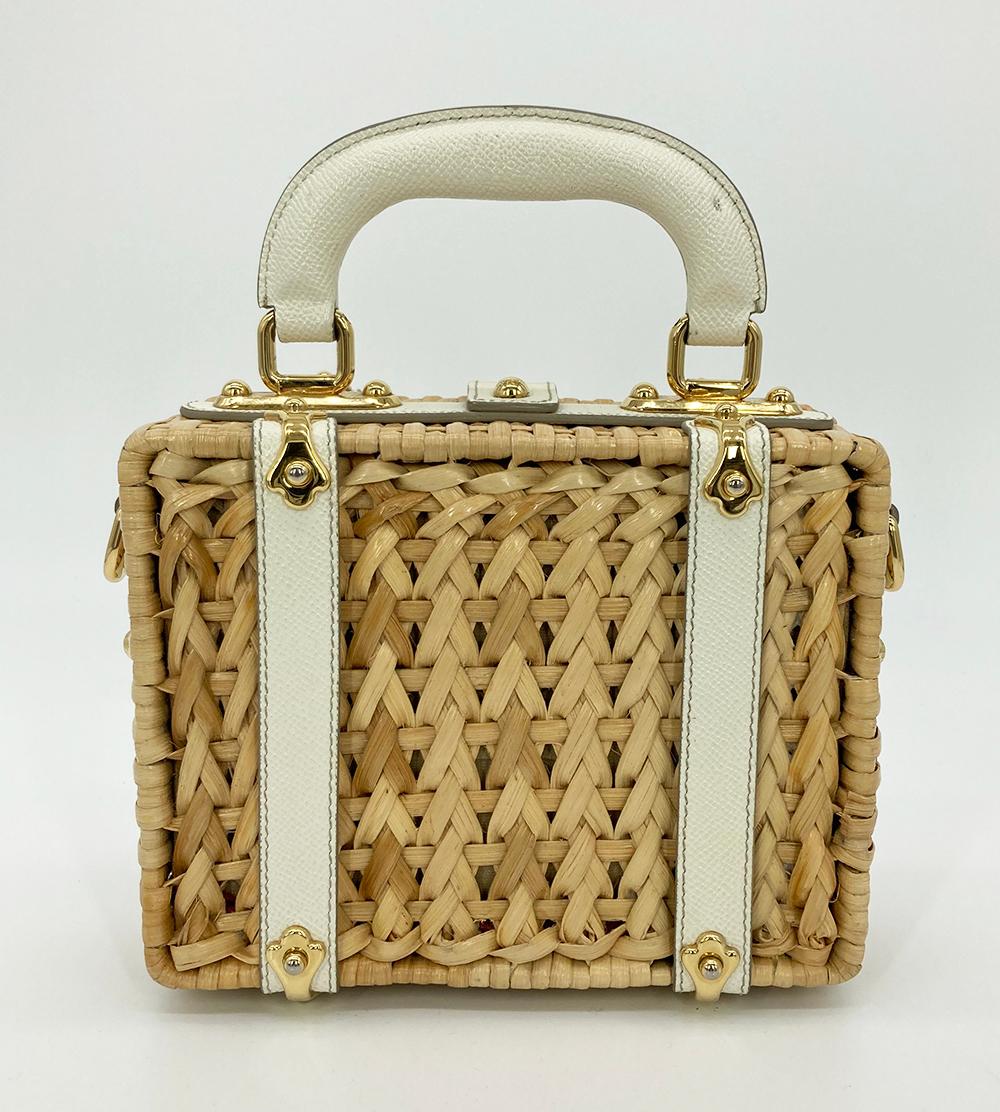 Brown Dolce & Gabbana Wicker Basket Bag