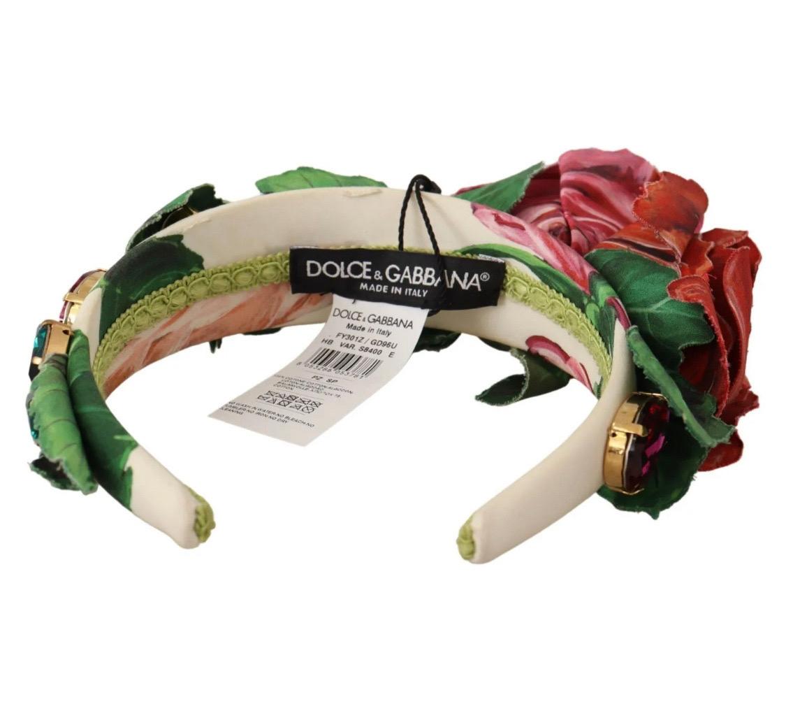 Modern Dolce & Gabbana wide Multicolour floral cotton beautiful headband