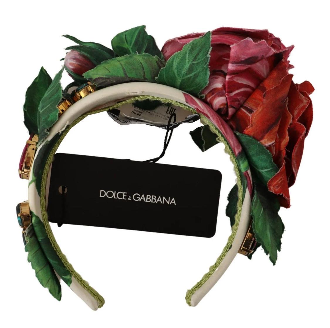 Dolce & Gabbana wide Multicolour floral cotton beautiful headband 1