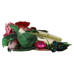 Dolce & Gabbana breites mehrfarbiges florales Baumwoll-Kopfband mit Blumenmuster
