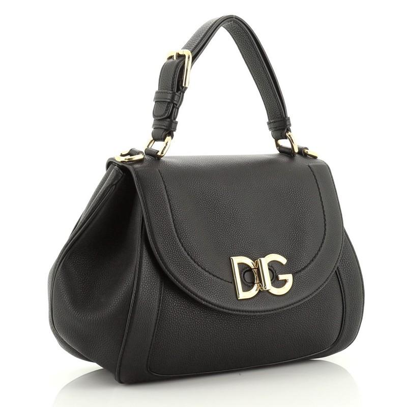 Black Dolce & Gabbana Wifi Top Handle Bag Leather