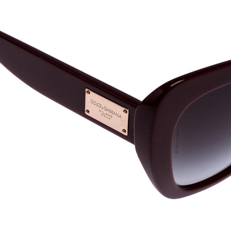 Dolce And Gabbana Wine Red Grey Gradient Dg 4296 Cat Eye