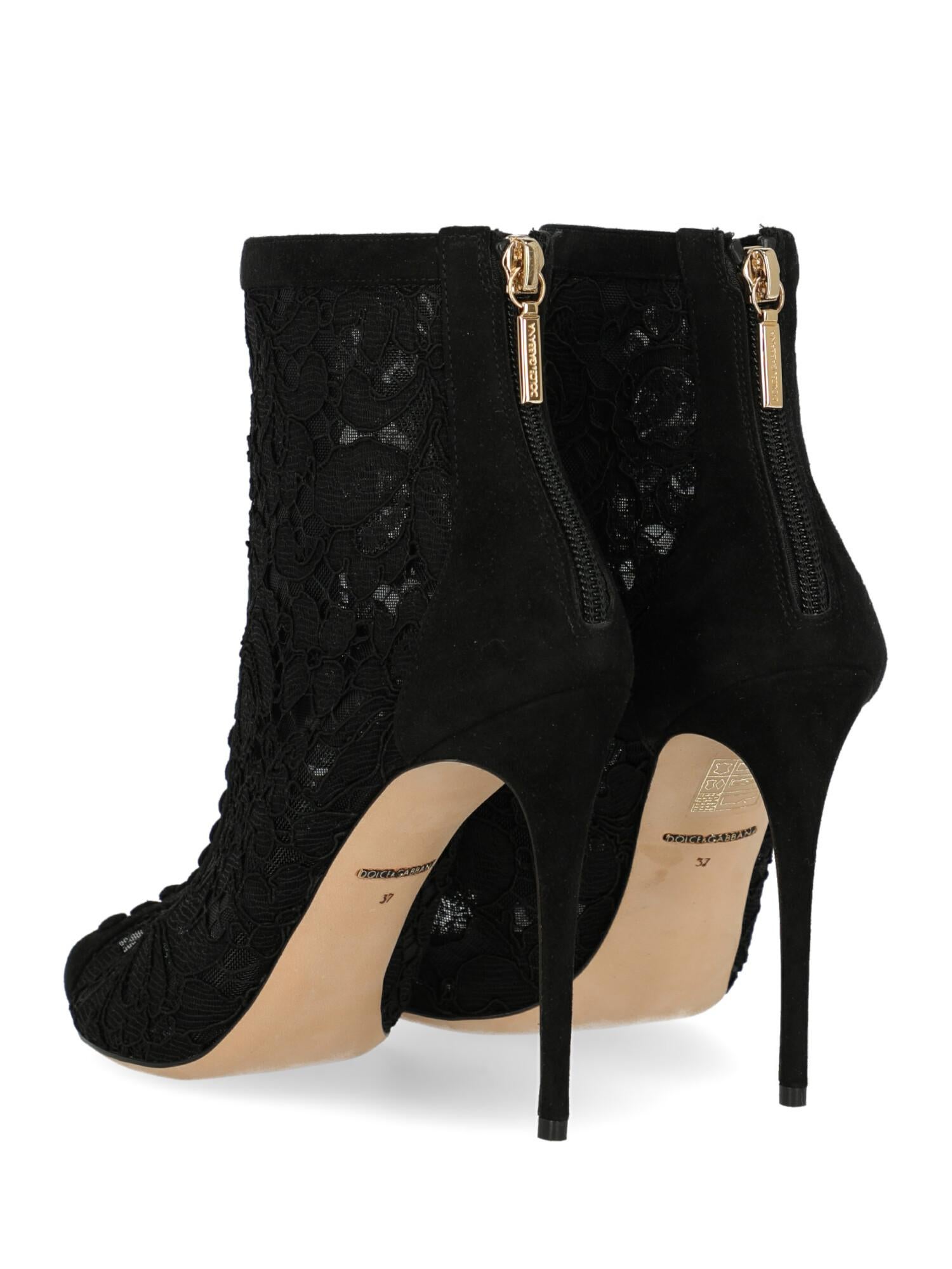 Women's Dolce & Gabbana Woman Ankle boots Black IT 37 For Sale