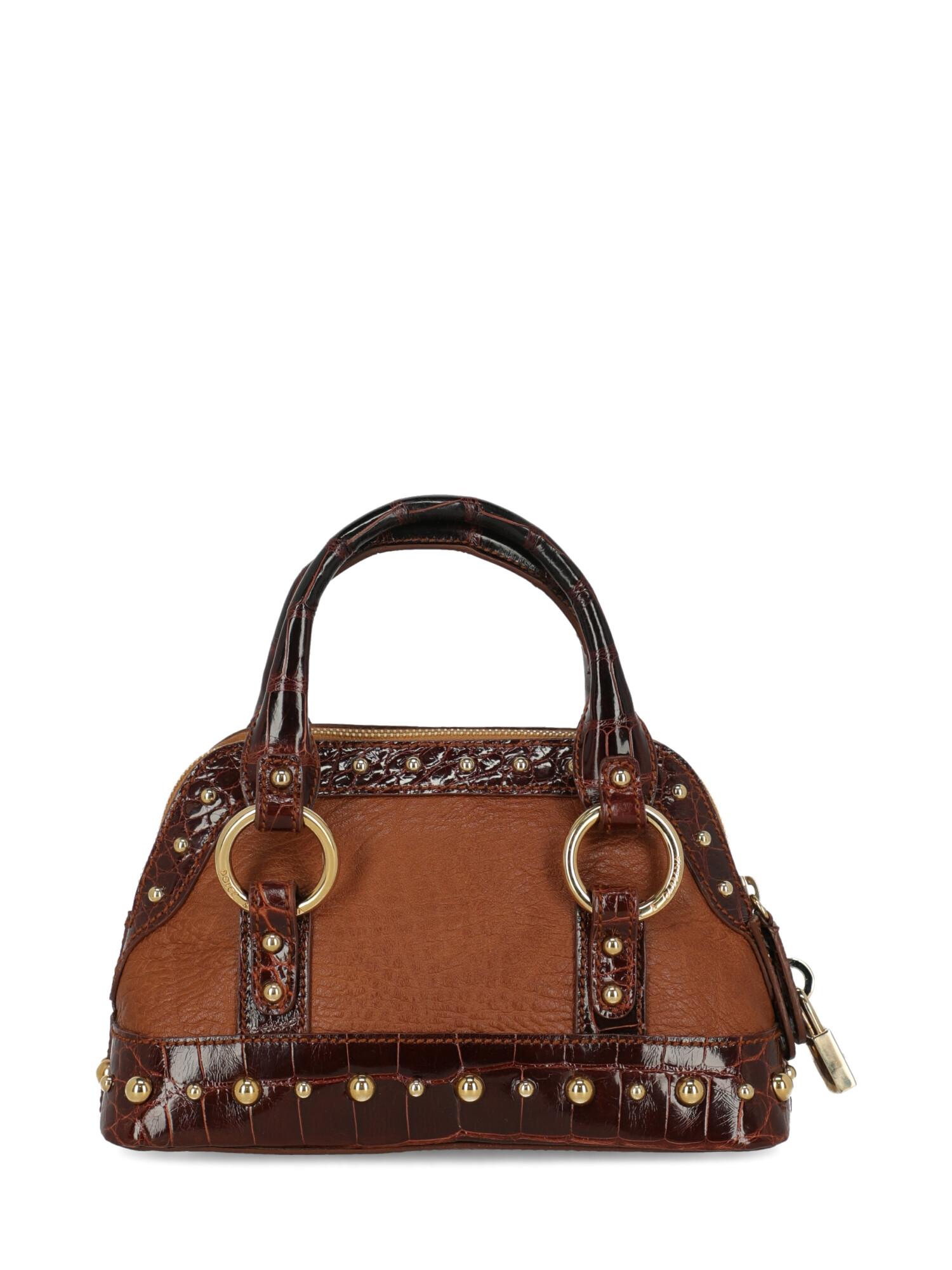 Women's Dolce & Gabbana Woman Handbag Brown Leather For Sale