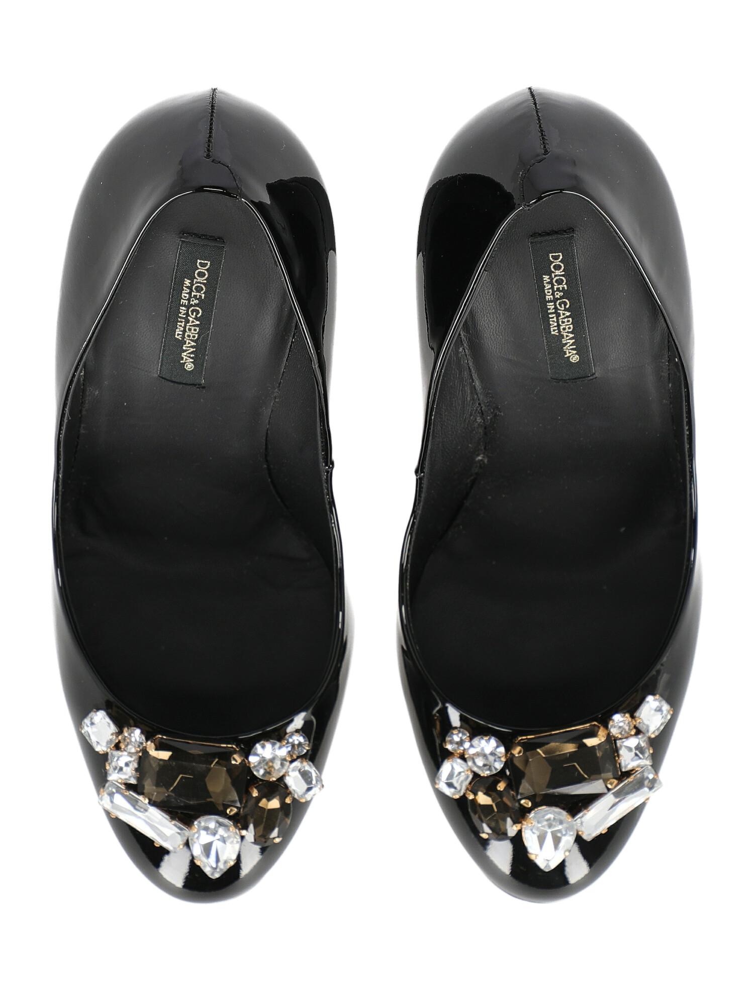 Dolce & Gabbana Woman Pumps Black Leather IT 36.5 For Sale 2