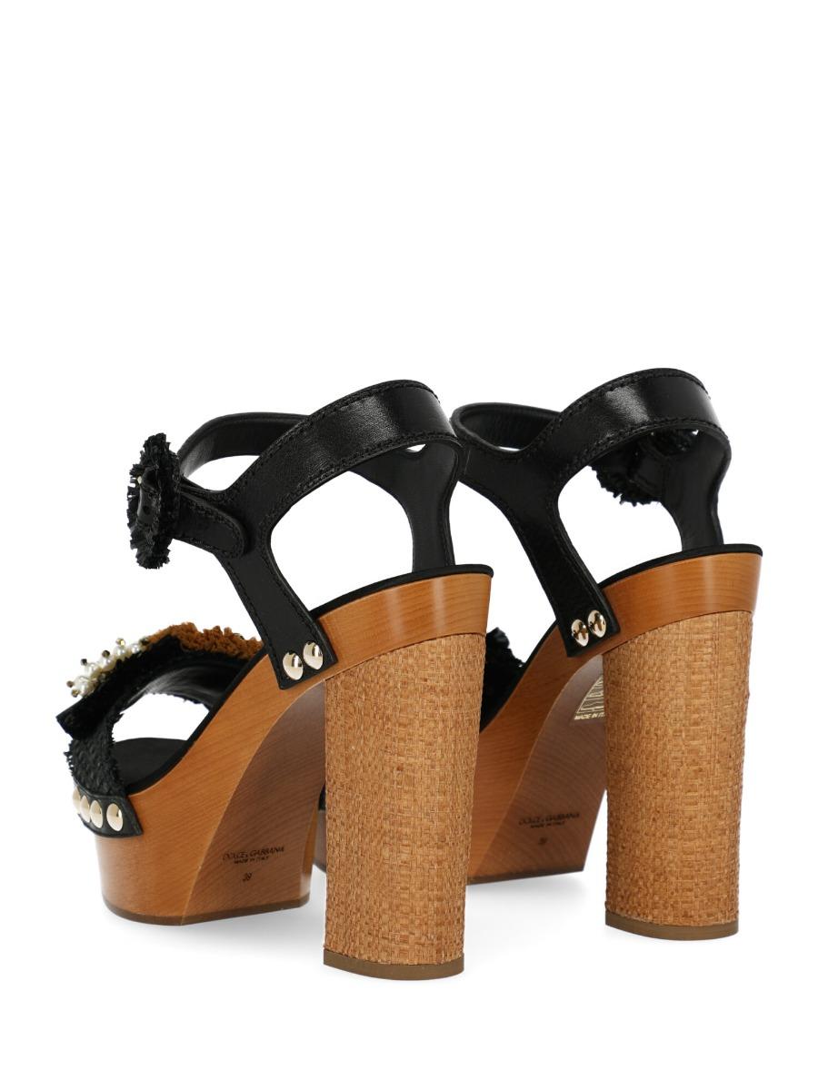 Women's Dolce & Gabbana Woman Sandals Black, Brown IT 36 For Sale