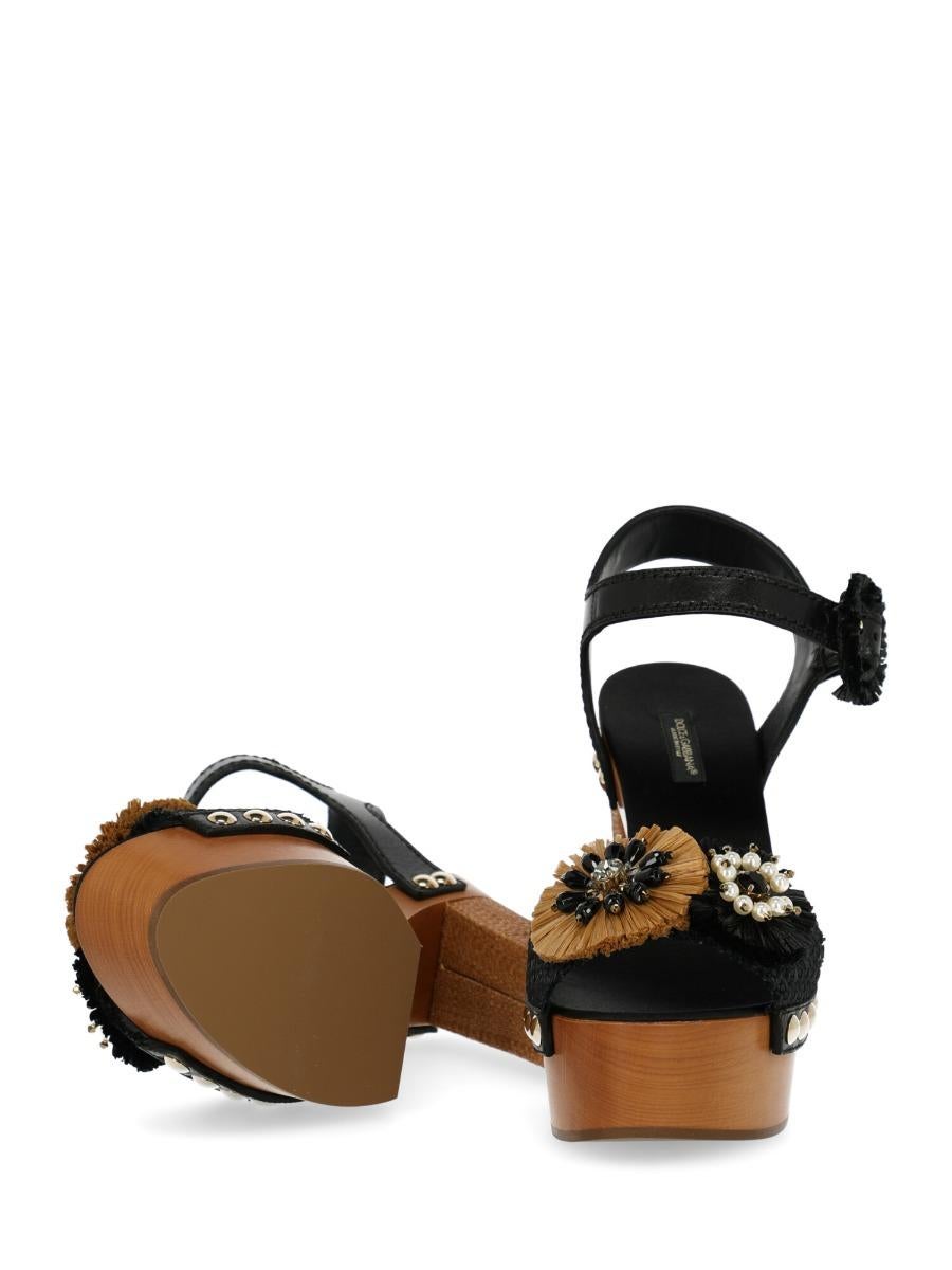 Dolce & Gabbana Woman Sandals Black, Brown IT 36 For Sale 2