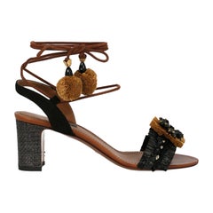 Dolce & Gabbana Woman Sandals Black Leather IT 36