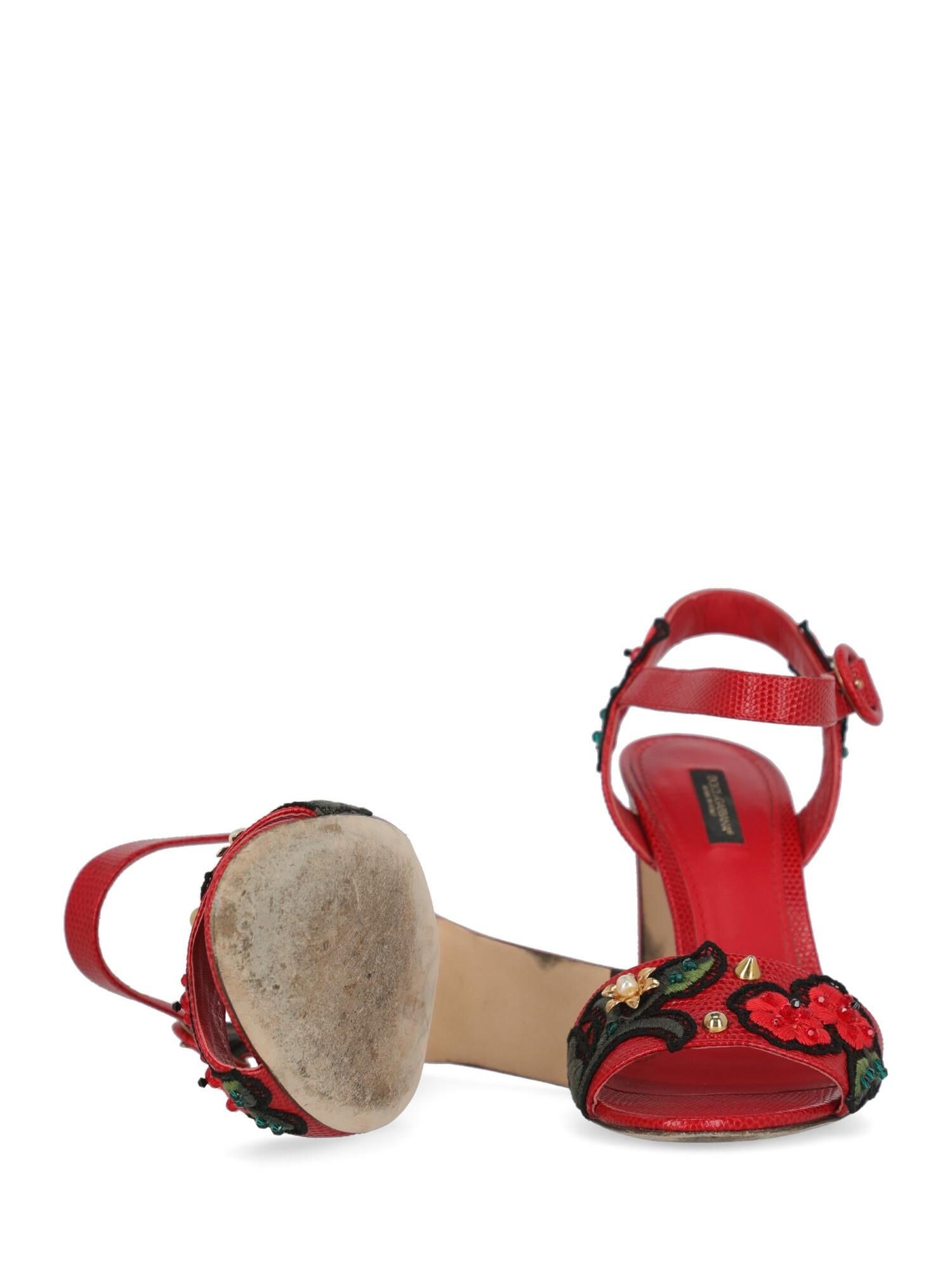 dolce and gabbana red sandals