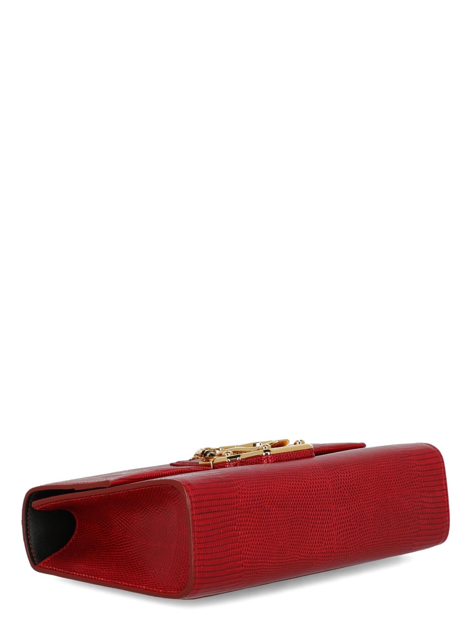 Dolce & Gabbana Woman Shoulder bag Lucia Red Leather In Excellent Condition For Sale In Milan, IT