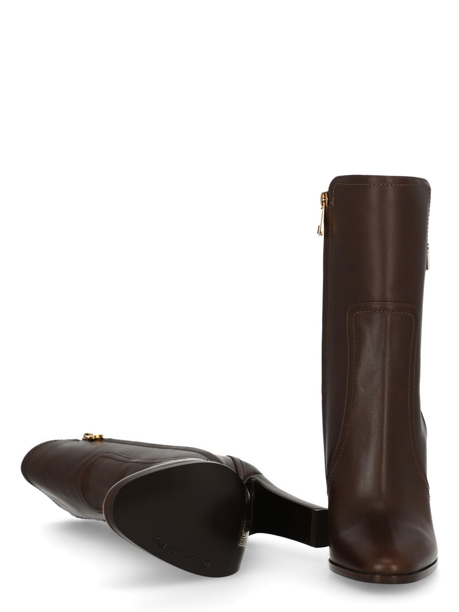 Black Dolce & Gabbana  Women Ankle boots  Brown Leather EU 38 For Sale