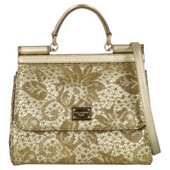 Dolce & Gabbana Women Handbags Sicily Gold Leather