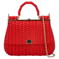 Dolce & Gabbana Women Handbags Sicily Red Resin 