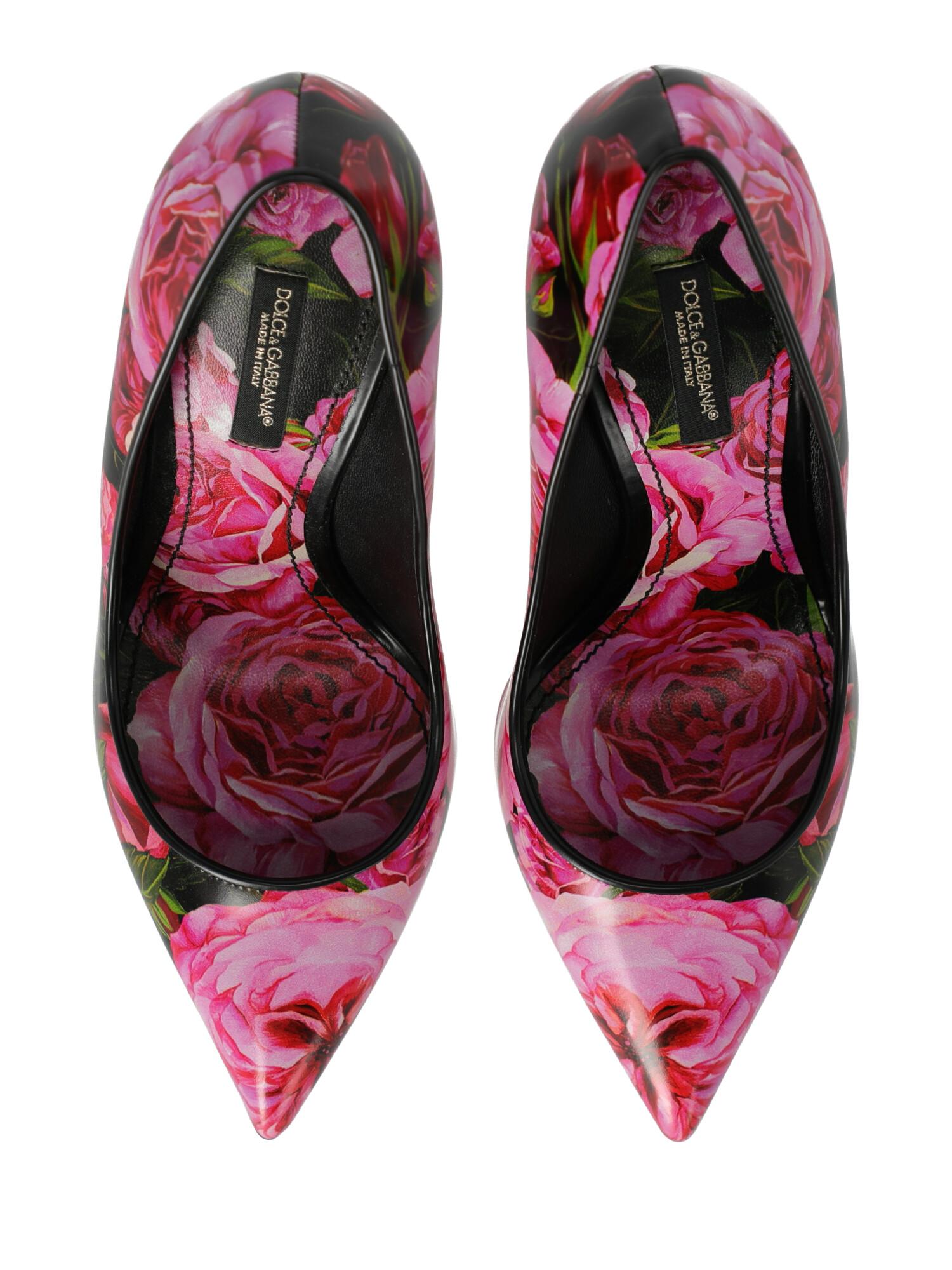 Dolce & Gabbana Women Pumps Black, Pink Leather EU 37 For Sale 1