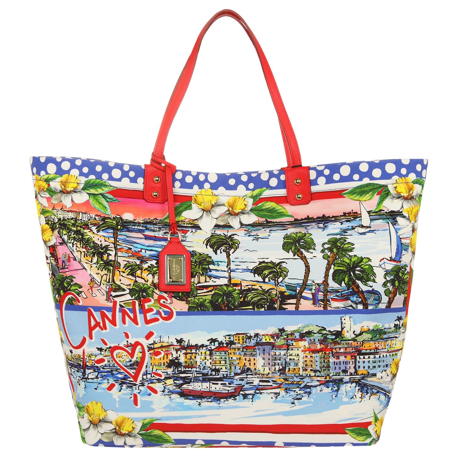 Dolce & Gabbana Women Tote Canvas Cannes red BB6191-B9F57
