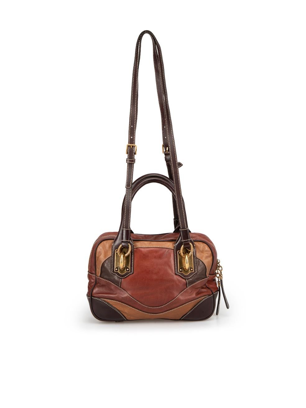 Dolce & Gabbana Women's 2008 Brown Leather Miss Edge Shoulder Bag In Good Condition In London, GB